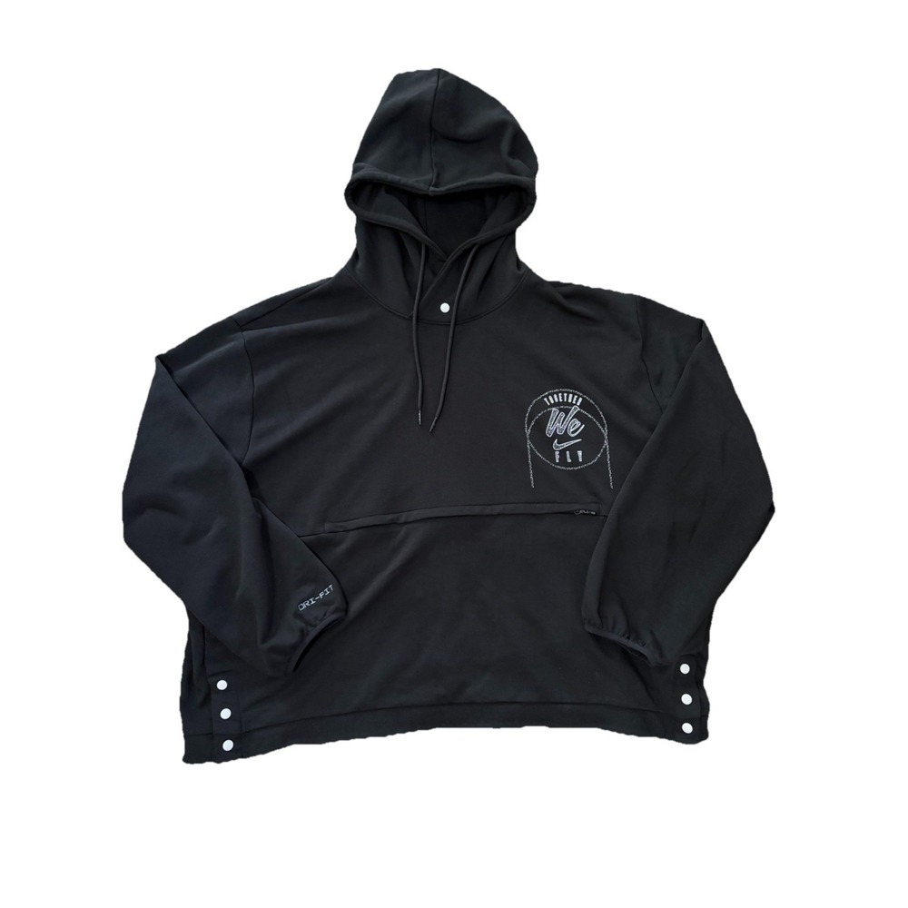 Nike Dri-FIT Together We Fly Hoodie Black Oversized Pullover Pocket Sweatshirt
